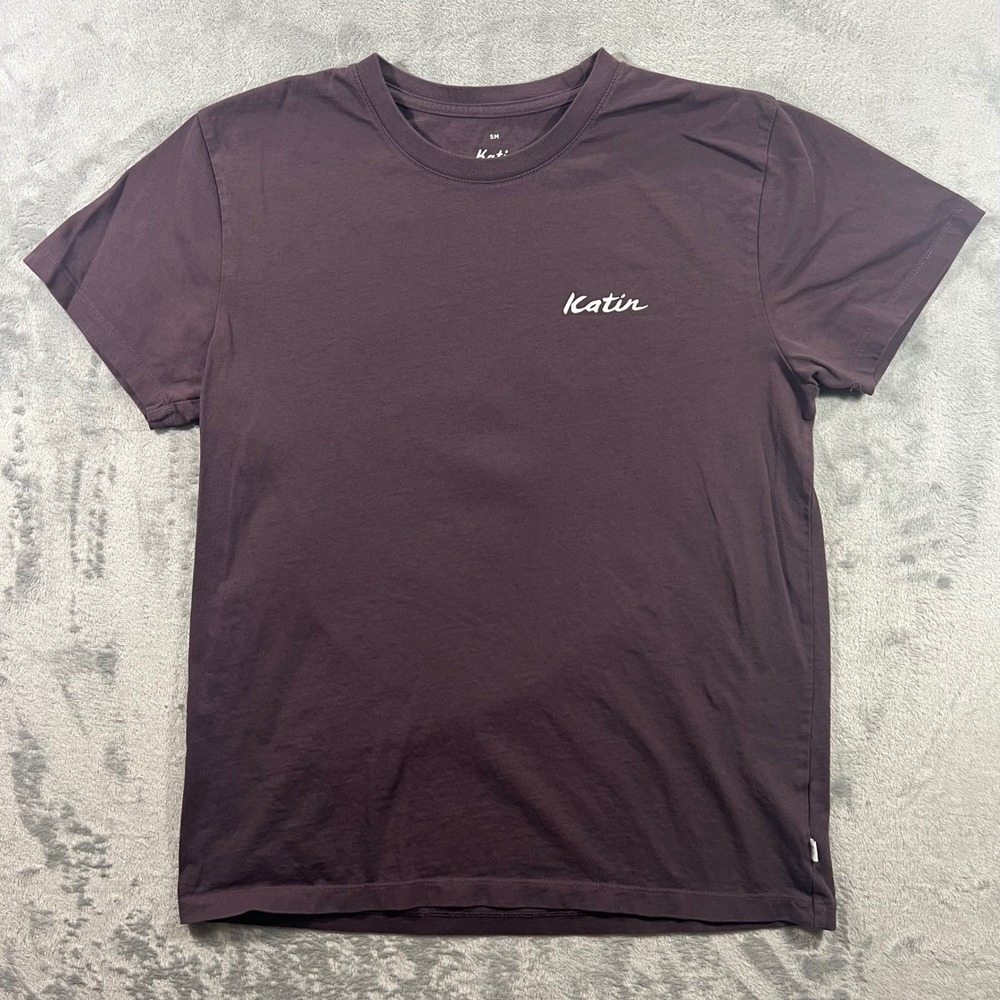 KATIN Graphic T-Shirt Mens SM Purple Organic Cotton Desert Moon Tee Summer